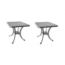  Patio End Table Outdoor furniture 2 Side Tables Nassau Cast Aluminum Bronze