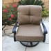 Patio set of 2 cast aluminum furniture 1 Swivel Club chair Elisabeth 1 end table
