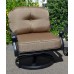 Patio Furniture Set 3pc Elisabeth Club Rocker Spring Base Swivel Chairs aluminum