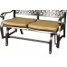 Patio bench love seat Nassau Cast Aluminum Outdoor glider Couch Bronze