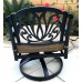 Patio set of 2 cast aluminum furniture 1 Swivel Club chair Elisabeth 1 end table