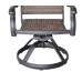 Patio outdoor Wicker Furniture Swivel Rocker Dining Chair set of 4 aluminum
