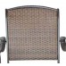 Patio outdoor Furniture Swivel Rocker Dining Chair set of 6 Cast aluminum Bronze