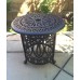 Patio End table Cast Aluminum Ice Round Elisabeth table- Antique Bronze