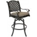 Patio bar stools Set of 4 Outdoor Furniture Nassau Swivel Aluminum Bronze 