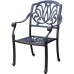 Outdoor furniture patio dining chair Elisabeth cast aluminum Desert Bronz