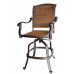 Patio outdoor bar stool's set of 4 swivel Santa Clara aluminum Wicker Furniture