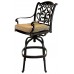 Patio Bar Stools Furniture Set of 2 Swivel Outdoor cast Aluminum Flamingo Bronze
