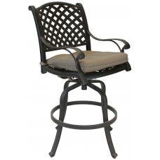 Set of 6 Outdoor Patio bar stools Furniture Nassau Swivel Aluminum